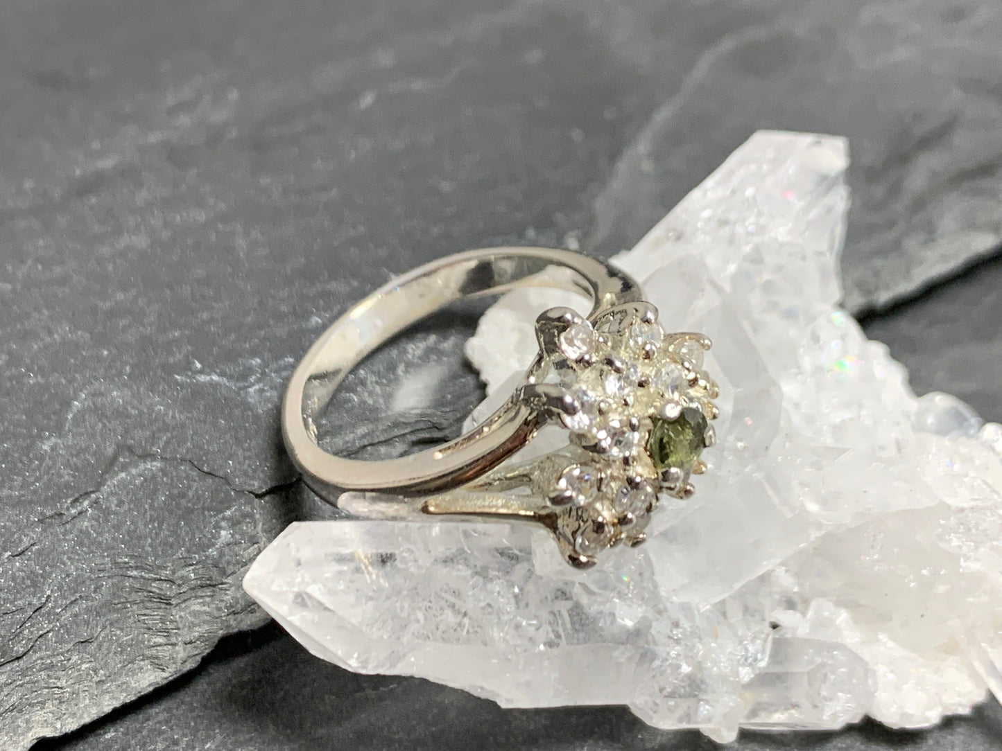 Ring with Moldavite