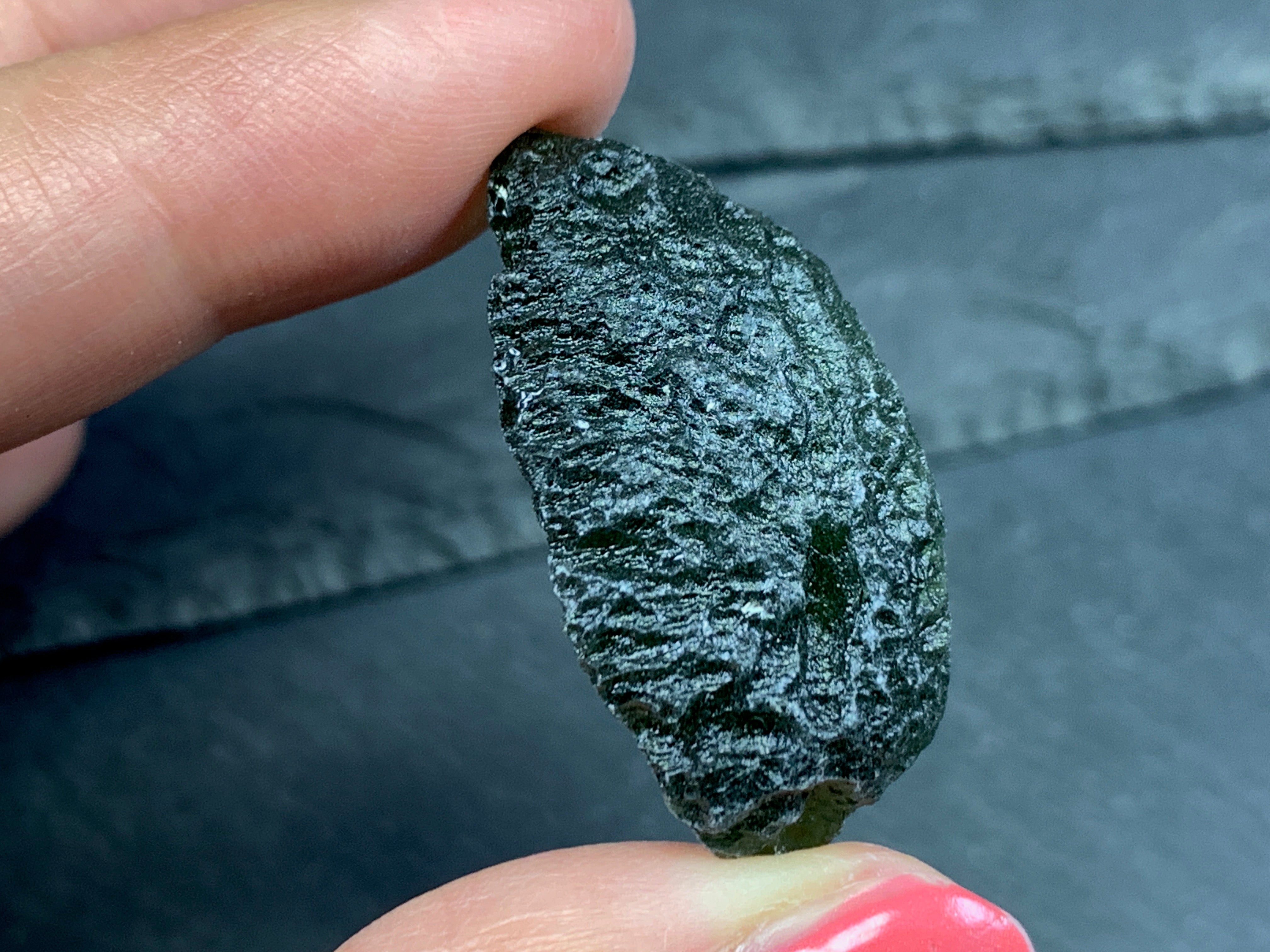 Natural Czech moldavite fashion from locality CHLUM , found in 2021, 2.57 grams, 18x14x10 mm, lighter apple green color